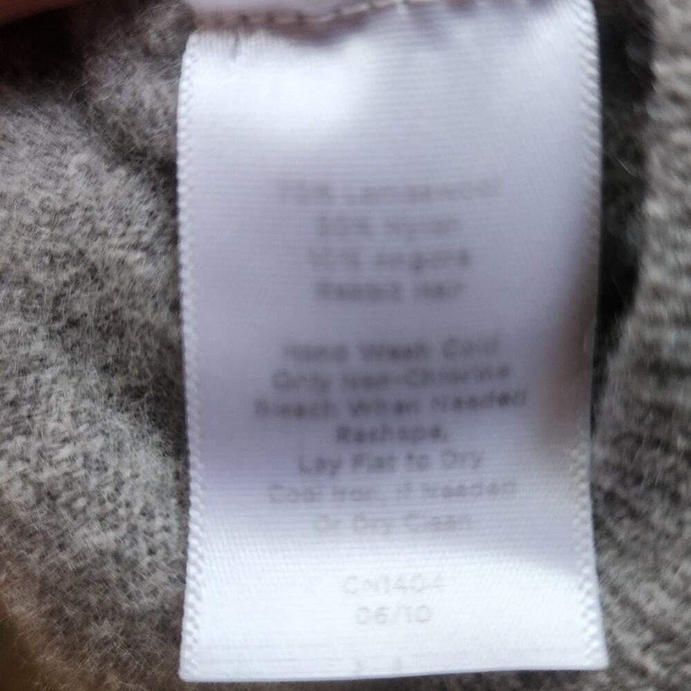 Talbots Womens XLarge Gray Lambswool Blend Classic Cardigan Long Sleeve Sweater - Picture 9 of 9